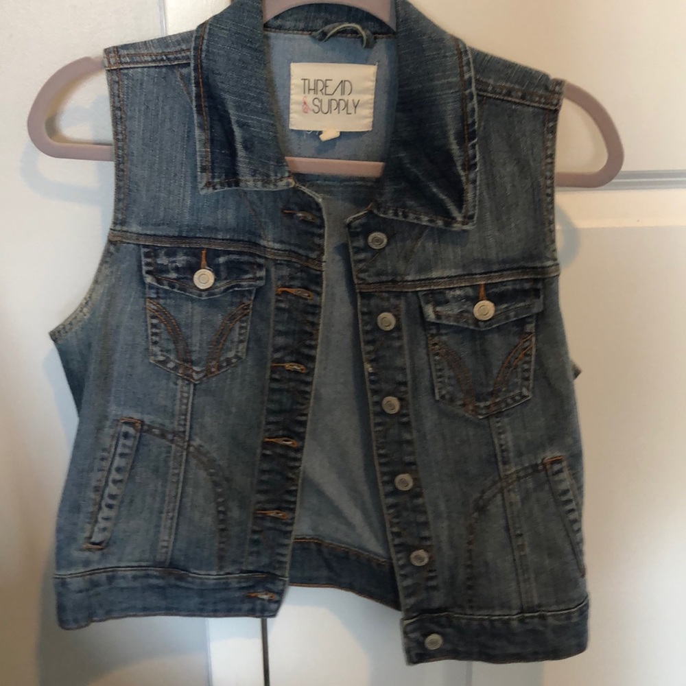 Thread and Supply denim vest